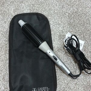 Calista Perfecter Fusion Styler Heated Round Brush With Case & Owners Manual